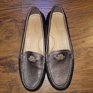 Coach Black Leather Loafers